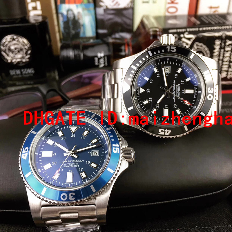 

mens watches top quality automatic movement 43MM Stainless steel strap mens watches free shipping orologio di lusso, Red