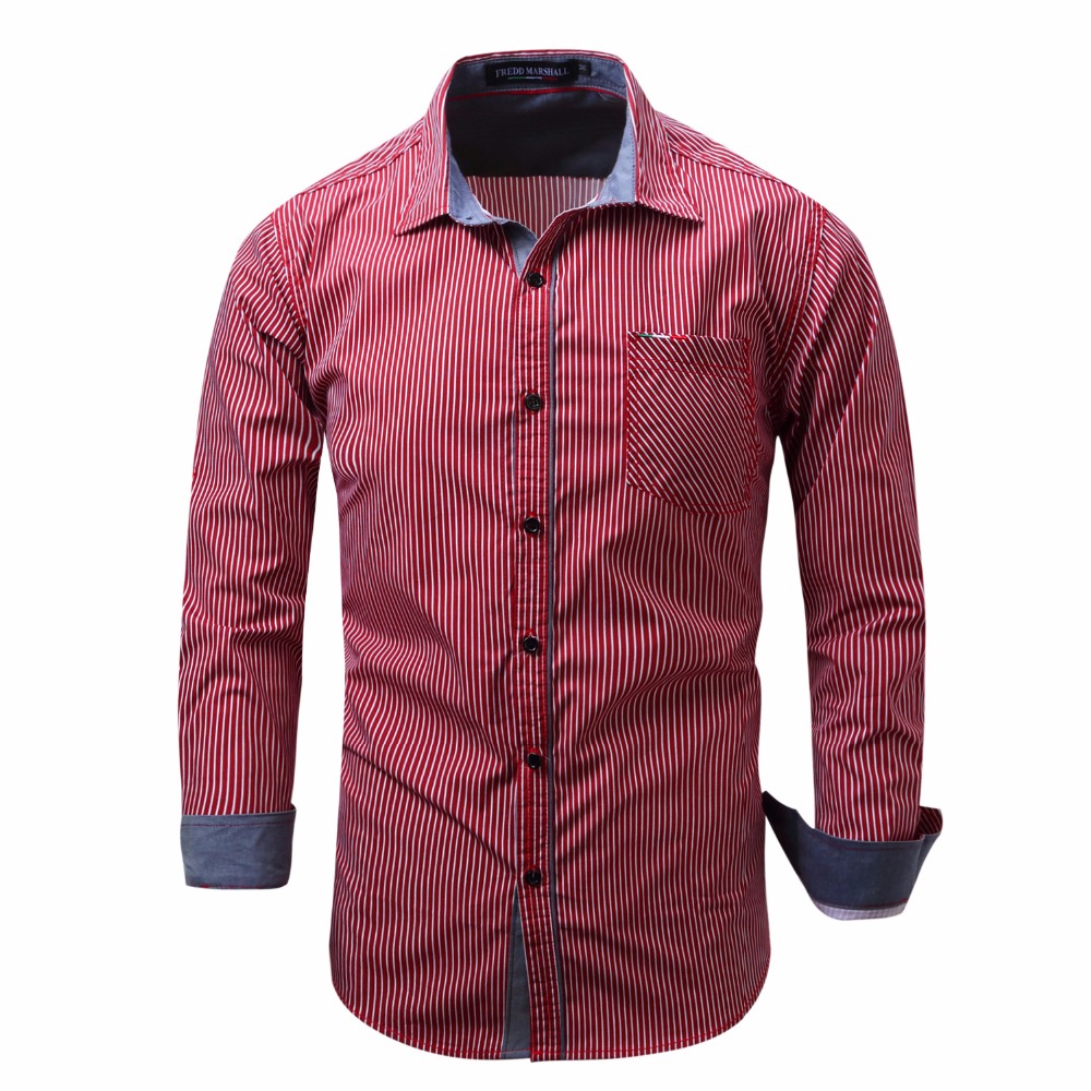 

Fashion New 2017 Men Shirts Male Striped Formal Dress Shirt Long Sleeve Mens Brand Casual Shirts Plus Big Size US Size, Black