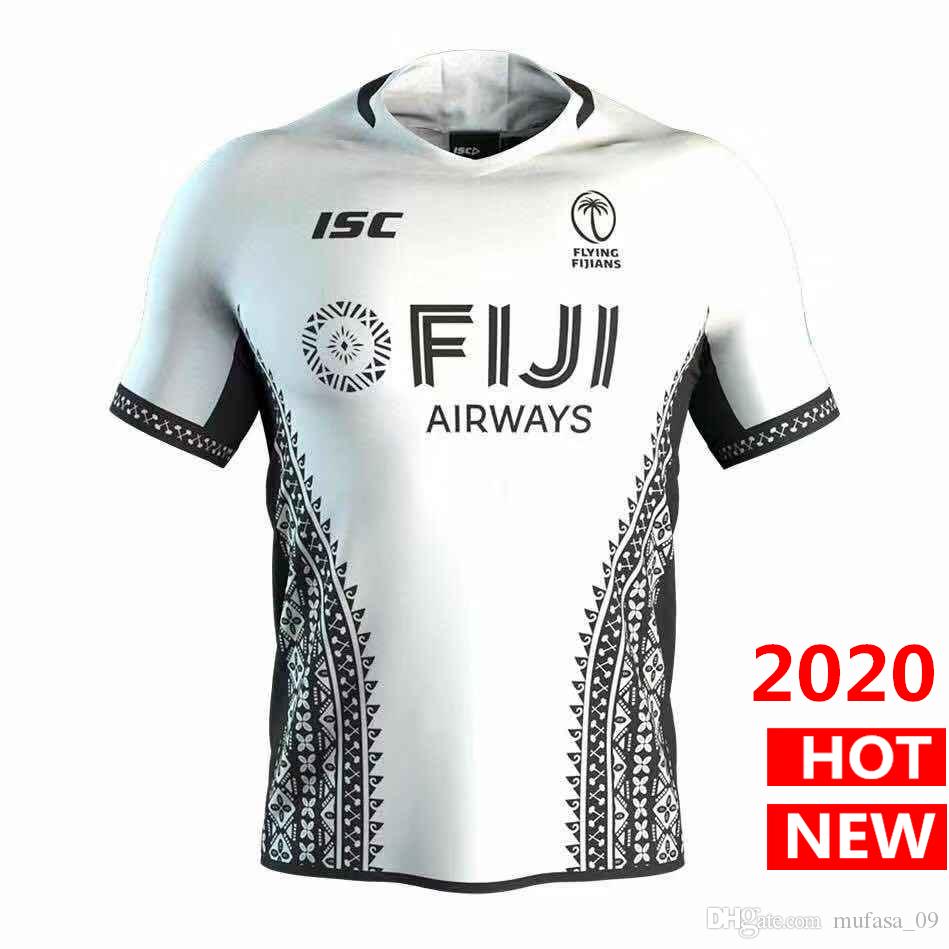 

Hot sales 2020 FIJI Home away rugby Jerseys National Rugby League shirt 2020 7S fiji union jersey shirts big size s-5xl, Black