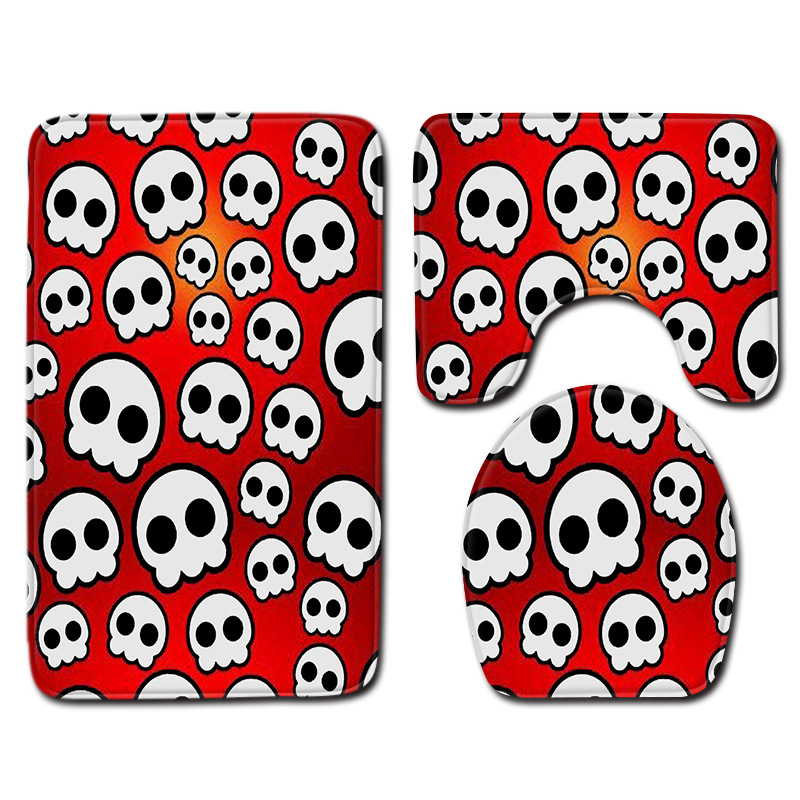 

Bathroom Accessories Creative Bath Mats Pattern Non Slip Toilet Seat Cover Rug Bathroom Set Decor Rugs And Mat Set BA04