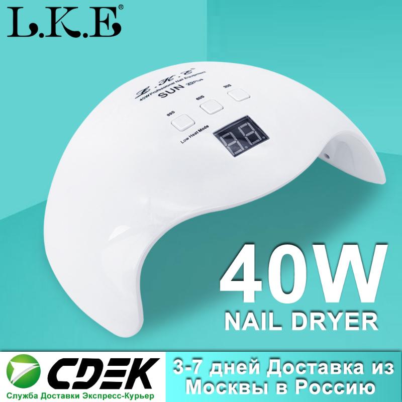 

LKE LED Lamp 40W Nail Dryer LCD Display 21 LED Nail Dryer Lamp For manicure Gel Polish Auto Sensor Timer, 047 us