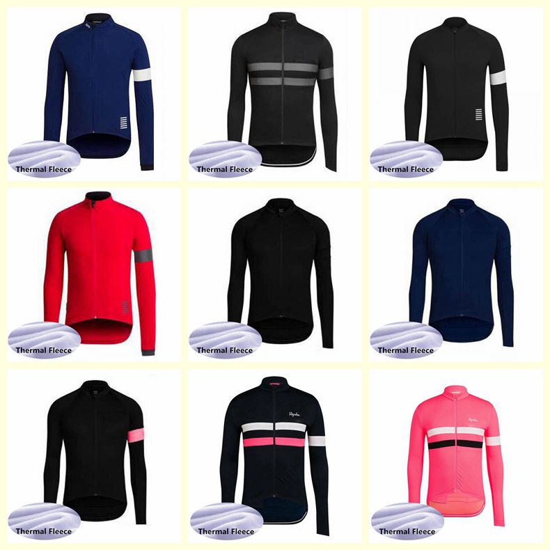

RAPHA team Cycling Winter Thermal Fleece jersey 2019 men's MTB bike maillot Ropa Ciclismo Sportswear U81426, Black