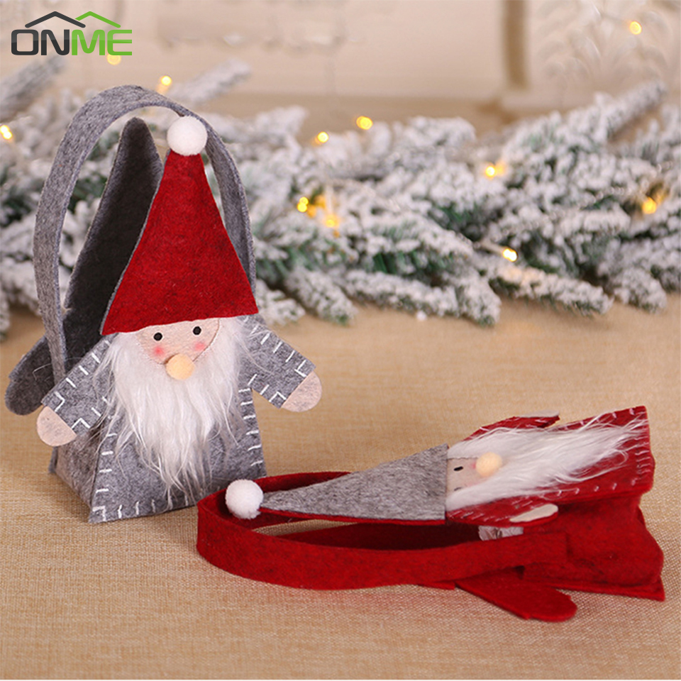 

1PC Fun Christmas Forest Candy Bag Exquisite Christmas Decorations For Home New Year Present Packet Santa Claus Party Gift Bags