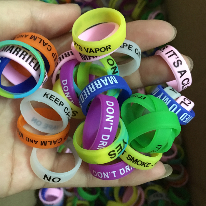 

1000Pcs Free DHL Colorful 7mm Vape Band Newest Ecig Accessories For Mod RDA Silicone Rings Anti Slip Vapor Bands