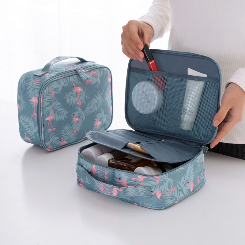 New Designer Women Comestic Bag 19200 PU Leather Makeup Bag Beauty Waterproof Wash Zipper Pattern Portable Travel Bag Cases
