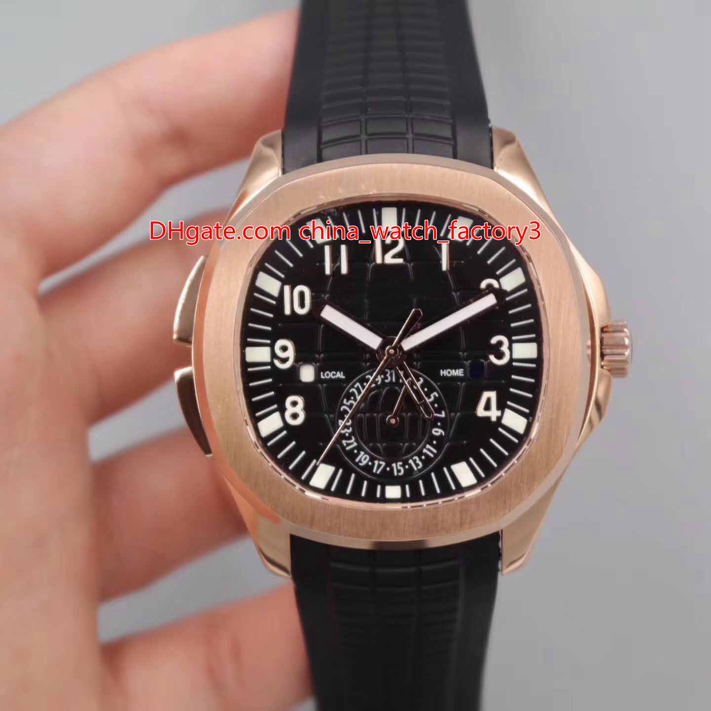 

4 Color Topselling High Quality Watch 40.8mm Aquanaut 5164 5164R-001 18k Rose Gold Asia Transparent Mechanical Automatic Mens Watch Watches