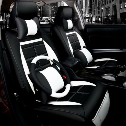 

NEW PU Leather Car Seat Cushion 11pcs / set For All Car + steering wheel cover