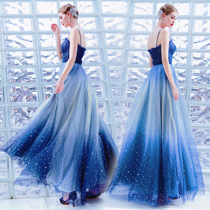 

Arabic Women Stars Glitter Evening Dresses 2020 New Couture Spaghetti Straps Formal Prom Dress Shiny Party Pageant Gowns Vestido, Multi