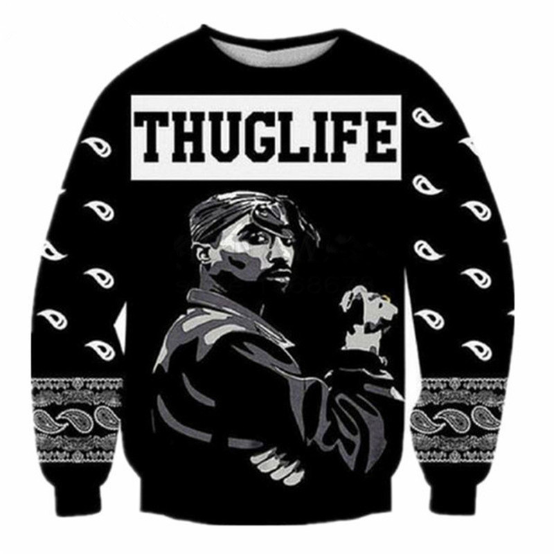 

New Fashion Singer Rapper Tupac 2pac Sweatshirt Men Women 3D Print 3D Funny Long Sleeve Tracksuit Pullover Outerwear Casual Tops W94, Multi