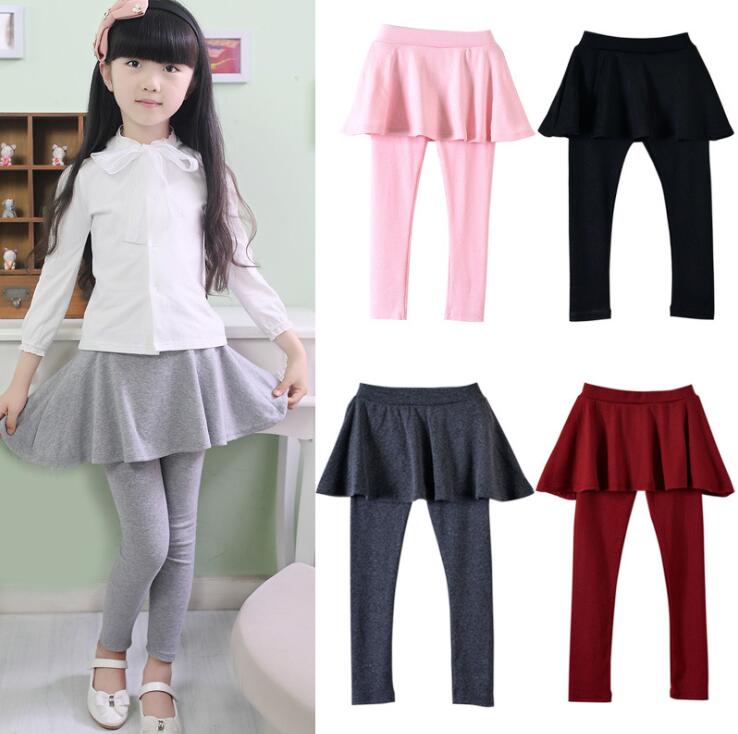

baby girls legging cotton skirt pants for girl cute candy color kids trousers children brand clothes baby leggings 3-10Y, Black