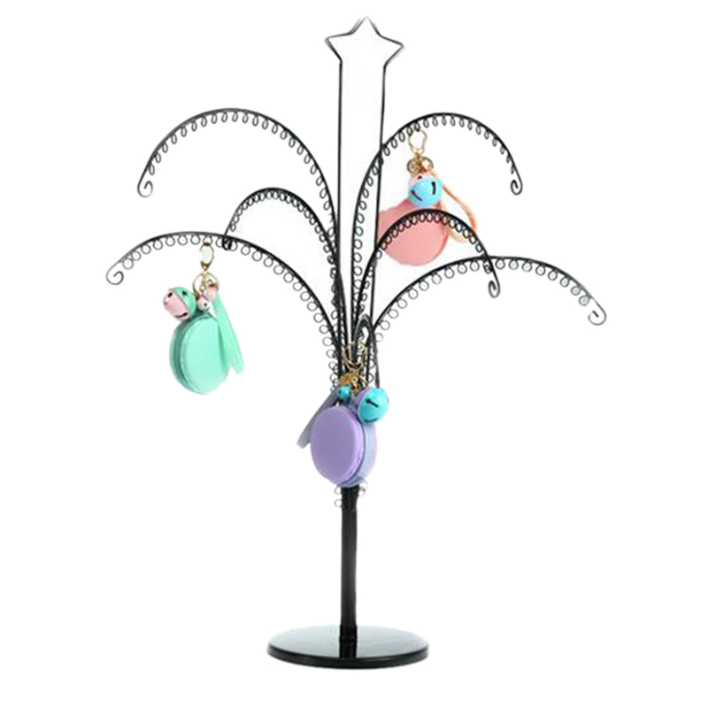 

Large Metal Earring Display Tree Jewelry Showing Rack Shelf Necklace Hanging Showcase Bracelet Holder Bangle Display Stand