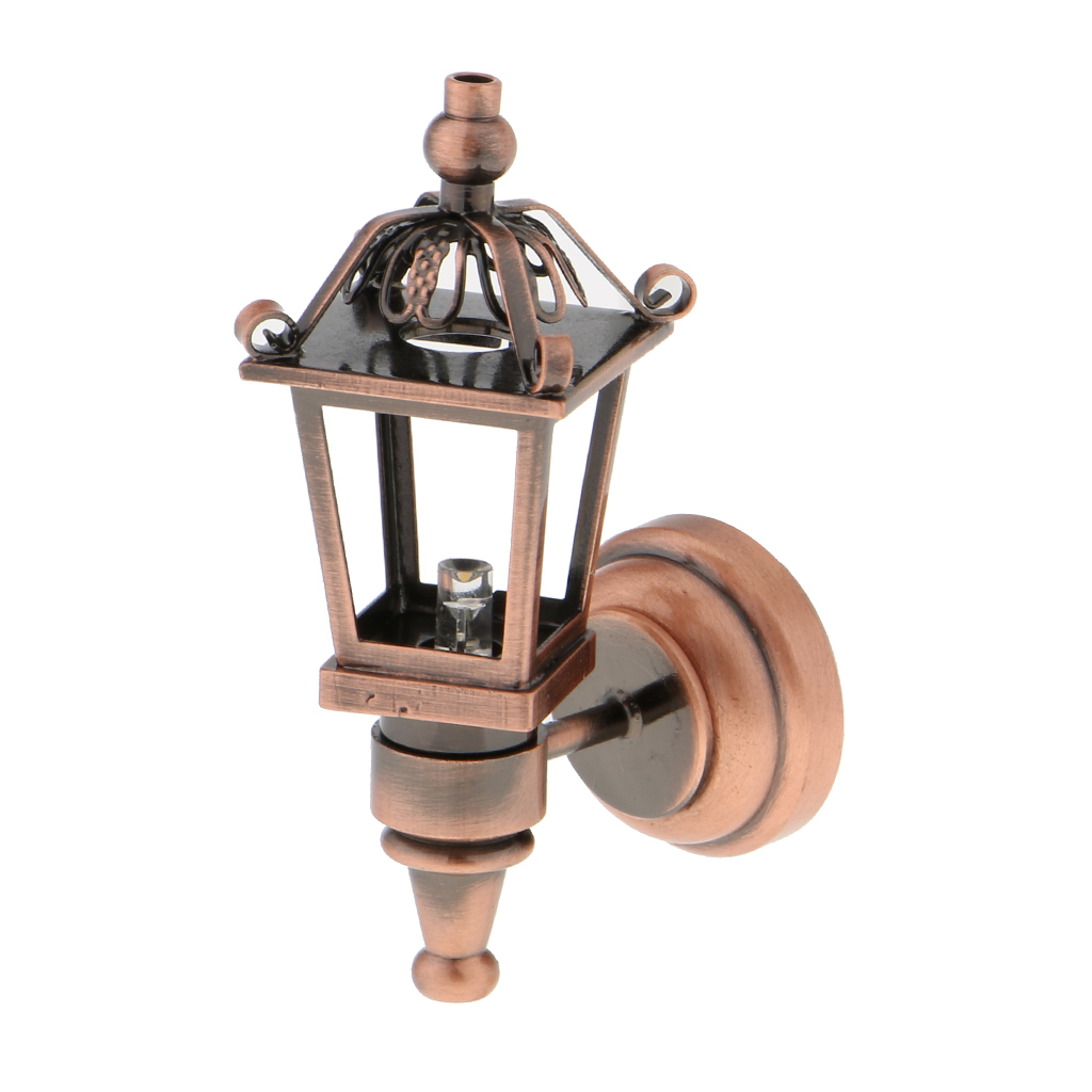 1:12 Dollhouse Miniature Furniture Room Accessories Bedroom Metal Retro Lamp A