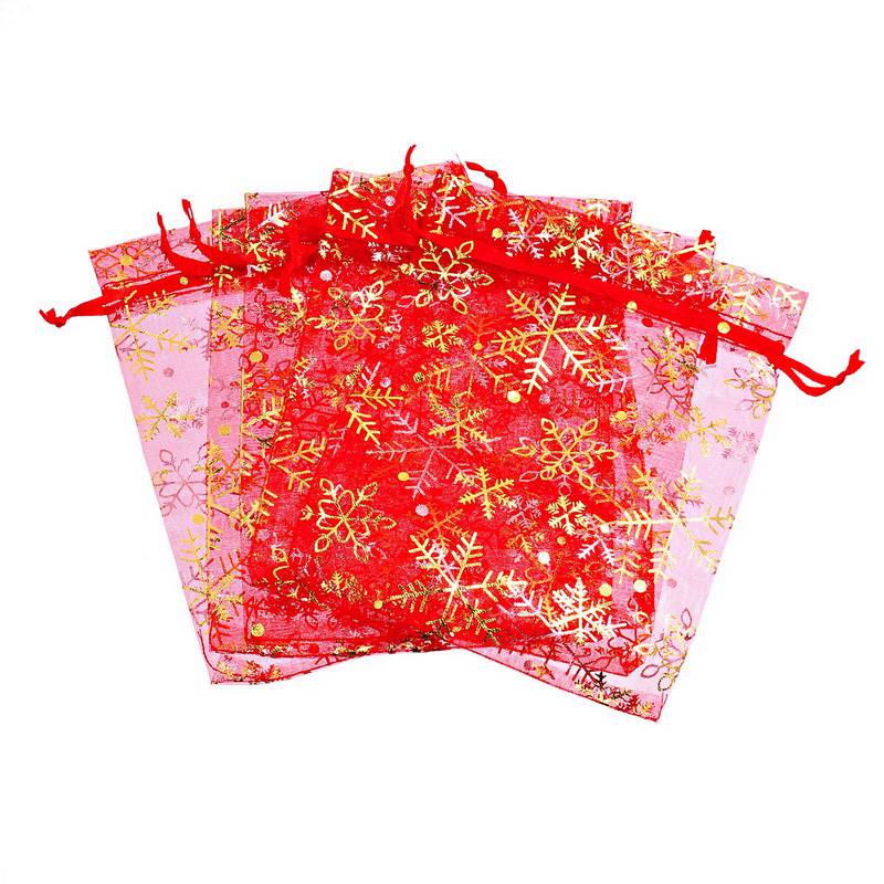

Hoomall 10/20/25pcs Organza Gift Bags for Kids Christmas New Year Candy Bag Home Decoration Tree Hanging Pendant Ornaments