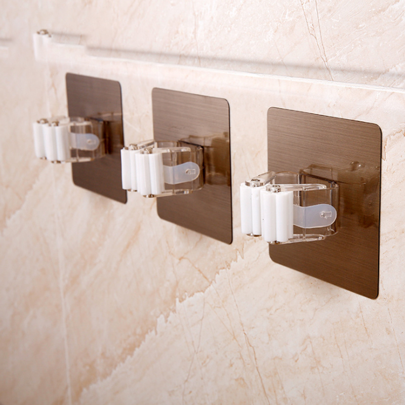 

1pcs Wall Mounted Storage Mop Holder Brush Broom Hanger Storage Rack Kitchen With Mounted Accessory Hanging Kitchen Tool