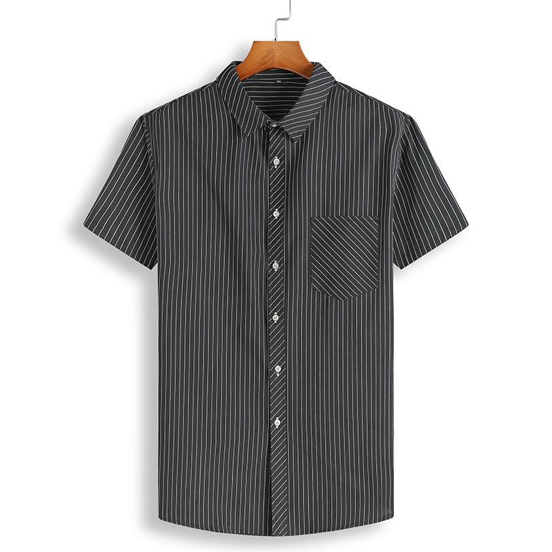 

New men plus size formal shirt short sleeve 6XL 7XL 8XL Men business srtiped Shirt Loose Short Sleeve dress shirts Cotton Mens, White
