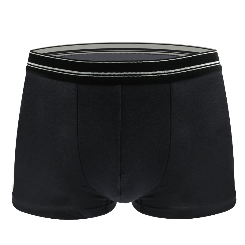 

Mens Boxer Briefs Comfortable Cotton Breathable Tagless Short Leg Boxers Brief for Men, Black