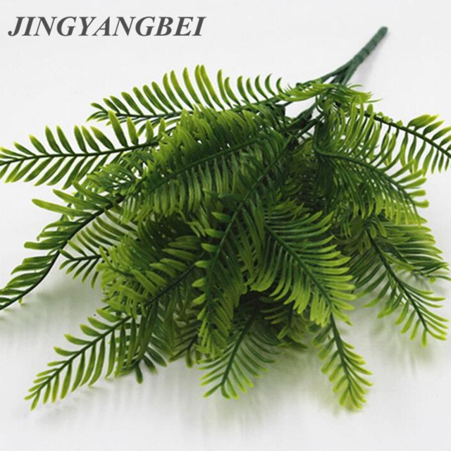 

1Pcs Artificial Flower Leaves Plants Pretty Fake Lifelike Plastic Persian Grass Lysimachia Fern floral decoration, As pic