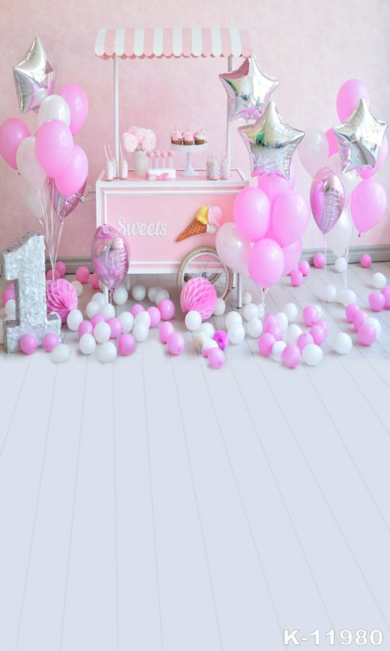 

Balloon Star Decorations Vinyl Cloth Photographic Background for Photo Studio Children Baby Birthday Party Backdrop Photo Studio