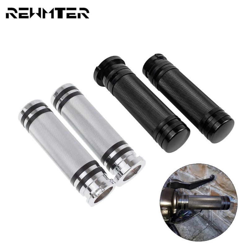 

Motorcycle 25mm 1" Hand Grips CNC Handle Bar Grip Aluminum Black/Chrome For Touring Sportster VRSC XL XR Dyna Softail