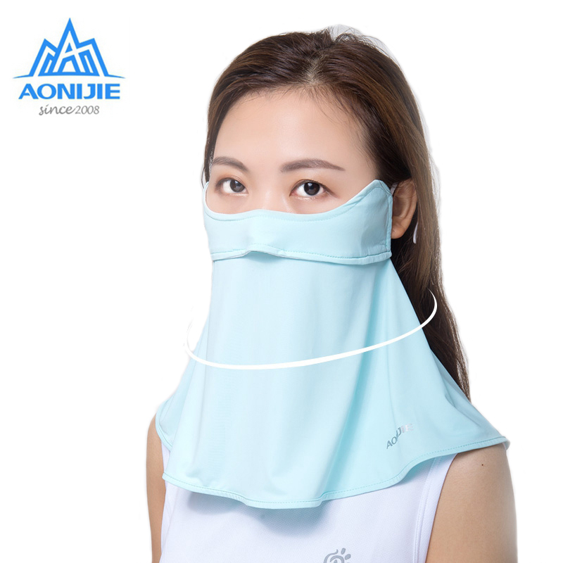 

AONIJIE Breathable Face Ice Scarf UV Protection Sunscreen Neck Gaiters For Outdoor Camping Hiking Cycling Fishing Travel E4407, White
