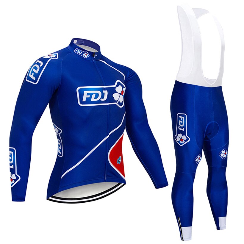 

2020 GROUPAMA FDJ Team Cycling Jersey and 9D Bike Long Set Ropa Ciclismo Mens Cycling Clothing Mens, Black;red