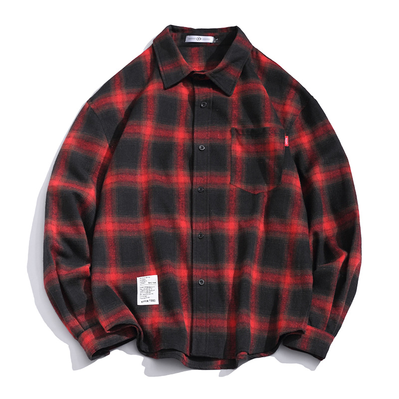 

Hot Sale Plaid Mens Shirts Casual Slim Fit Social Business Shirt Long Sleeved Streetwear Shirt High Quality Oversized Clothes, Black
