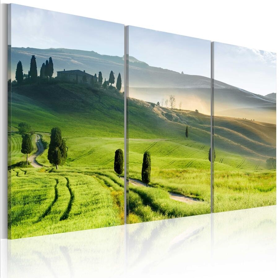 ( No Frame ) Canvas Print Modern Abstract Green Hills Poster Home Wall Decor Painting Canvas Printing Art HD Print Painting-image-451071973