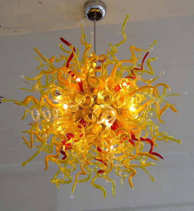 

Contemporary Glass Ceiling Light Wholesale Modern Hand Blown Glass Chinese Chandelier with Led Lights Mosaic Glass Pendant Light