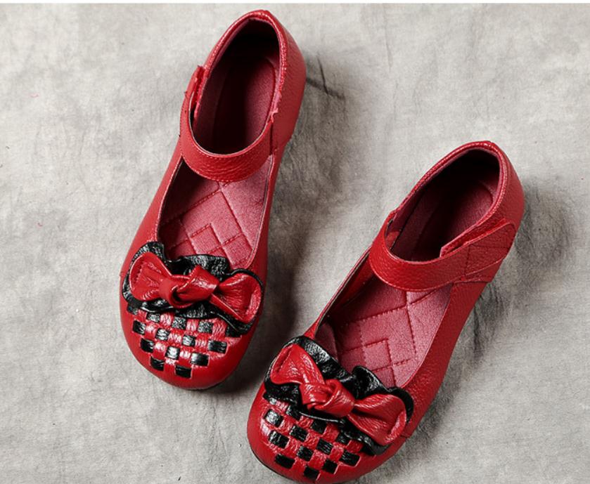 

2019 Women's shoes in Spring and Autumn with New style flat bottom round head bowknot mother shoes @632710, Black