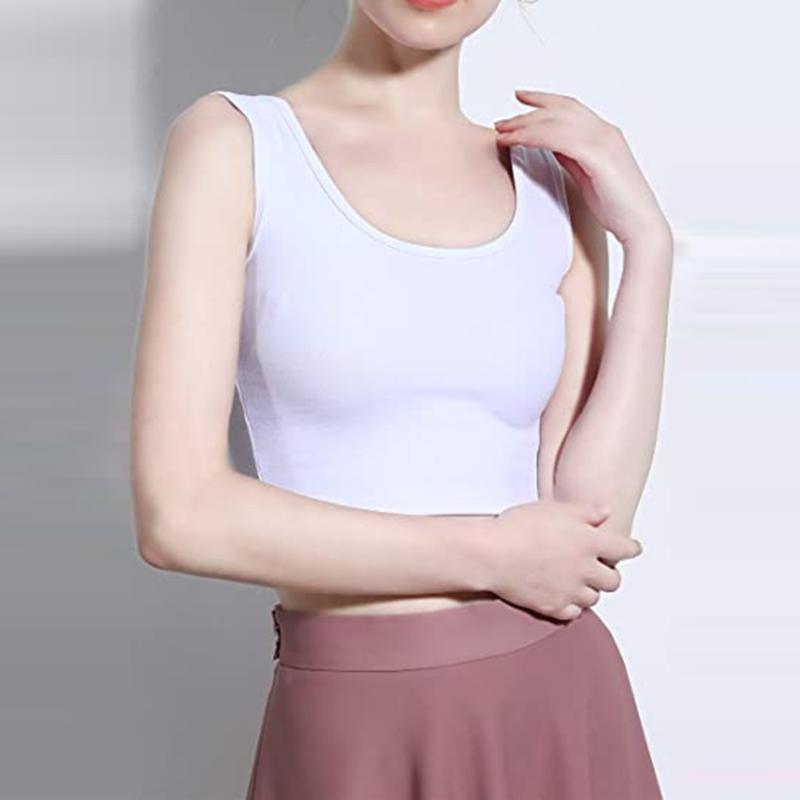 

3Pcs Summer Tank Tops Women Sleeveless Round Neck Loose T Shirt Ladies Vest Singlets Camisole Cotton Slim Ladies Thin Vest #W, Black