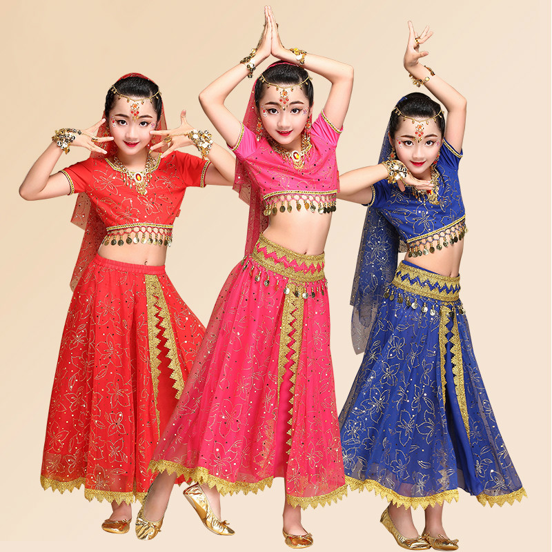 

Children's Dance Costumes Kids New Belly Dance Professional Performance Clothes Child Girl Stage Competition Suits H4526, Stylec