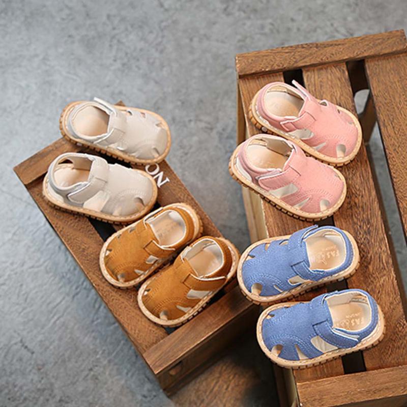 

Fashion Summer Baby Sandals -2 Years Old Baby Toddler Called Shoes Soft Bottom Non-slip Artificial PU Kids Solid Color Shoes, Blue