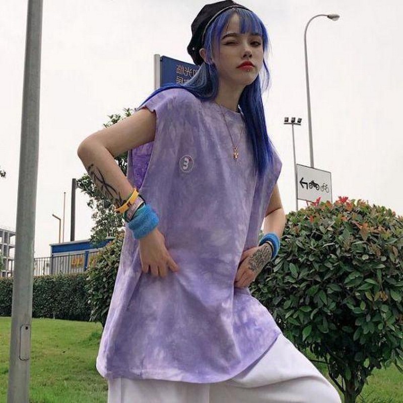 

NiceMix Fashion Korean Vest Loose-Fit Harajuku BF Style Street Summer Cool Outer Wear Women's Hong Kong Style New, Gray