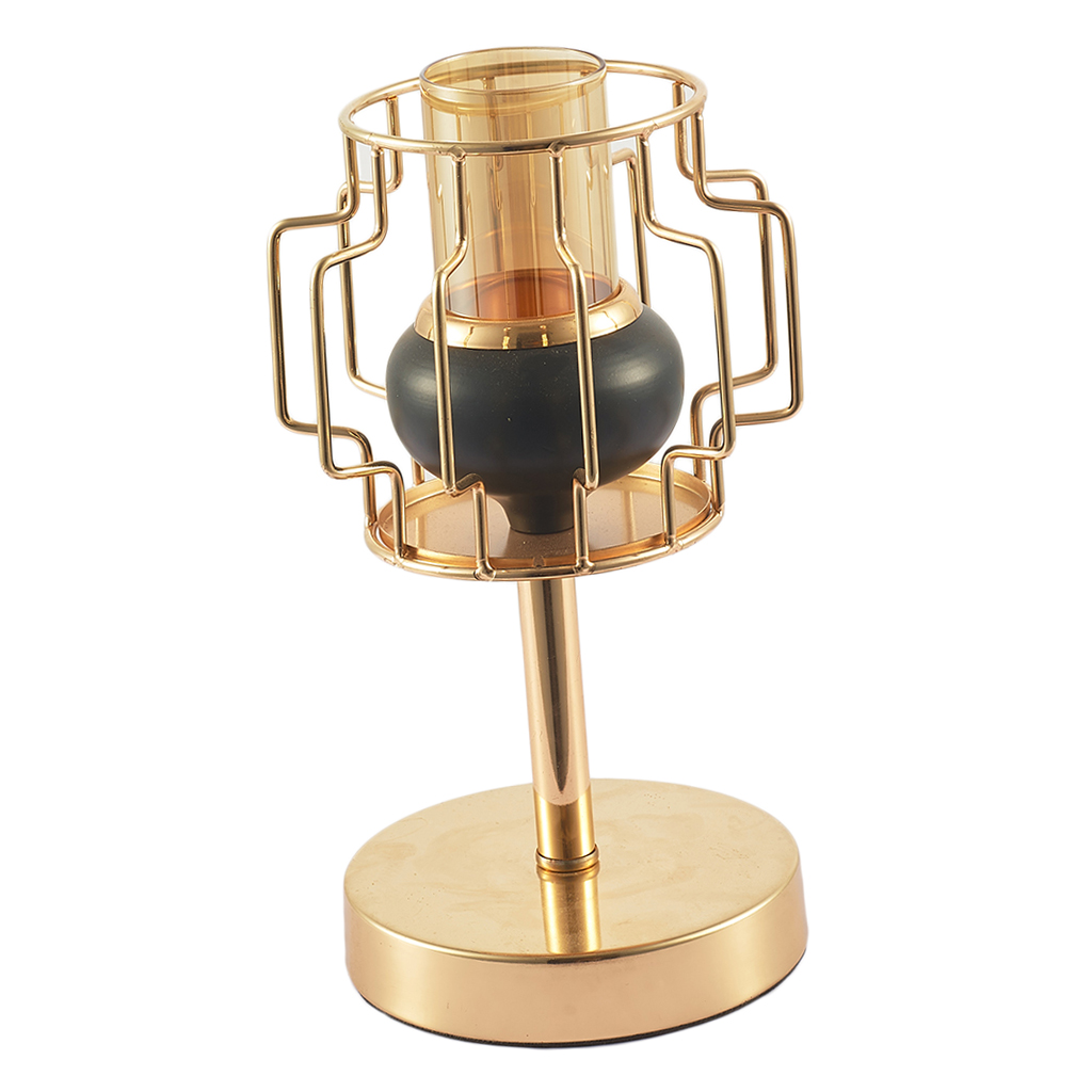 

nordic style iron plated metal candlestick with lampshade