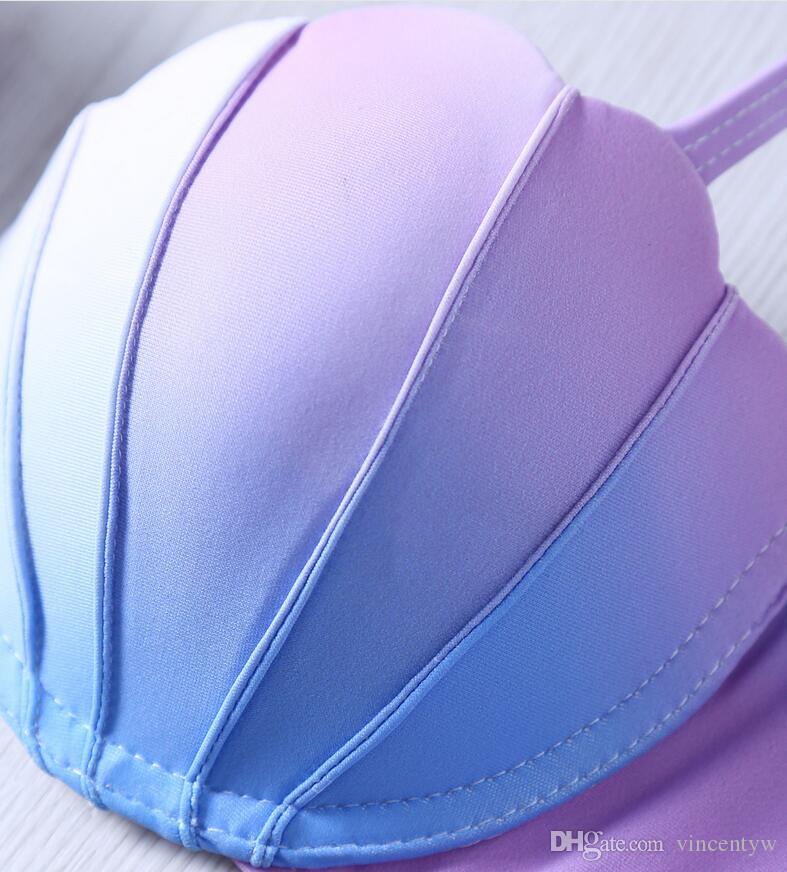 

mermaid bikini set sexi shell swimwear for women bathing halt top swimsuit beachwear sexy lady swimsuit padded bra bikini many style
