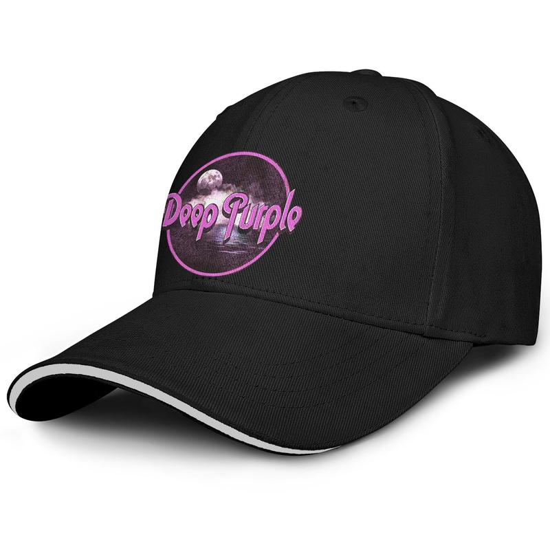 Deep Purple Smoke on the Water Unisex black woman sandwich hat truck driver cool fit golf hat blank fit personalized cap fashion orig