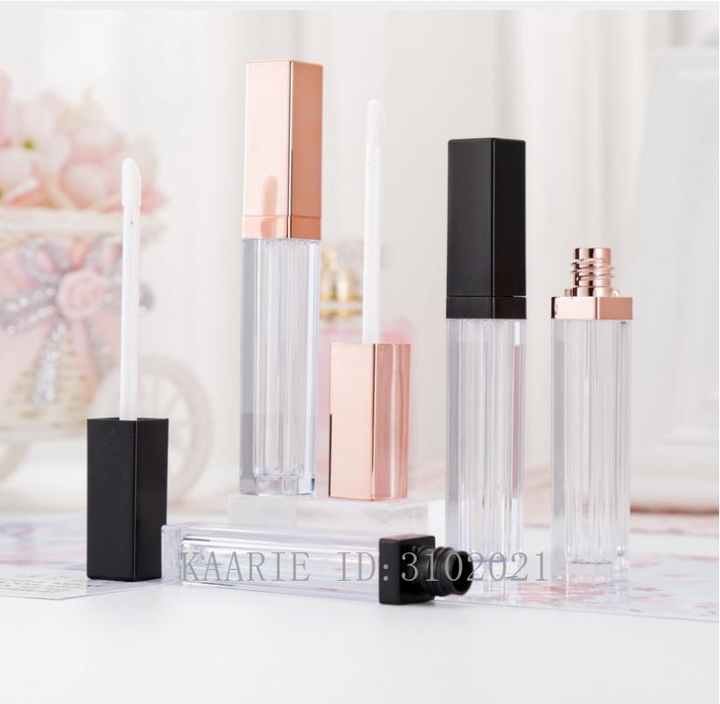 

10/30/50pcs 5ML Rose Gold Lip Gloss Container Plastic Empty Liquid Lipstick Storage Bottle lip gloss tube black lipgloss botte