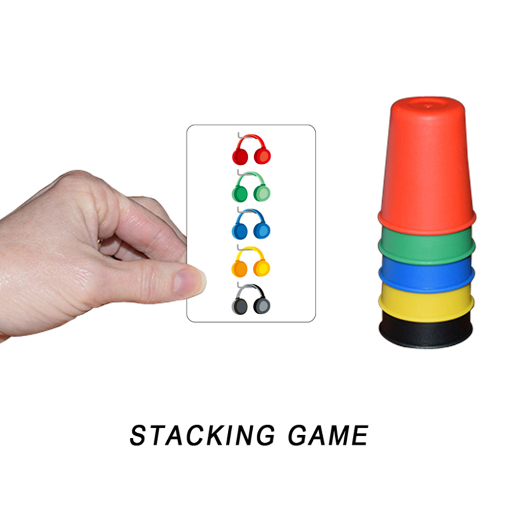 Family Classic Board Game 2 6 Players Speed Cups Stacking Game Card