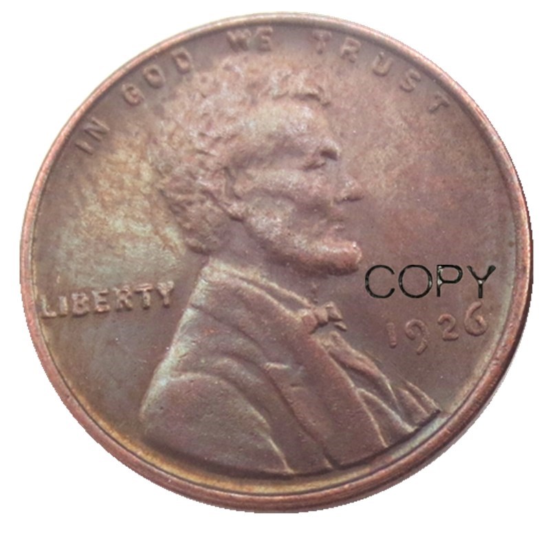 

US 1926 P/S/D Wheat Penny Head One Cent Copper Copy Pendant Accessories Coins
