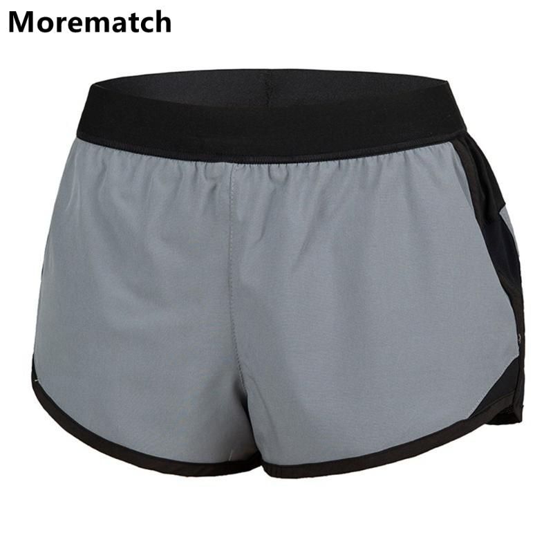

Morematch Fashion Women' Yoga Shorts Quick Dry Breathable Loose Sport Shorts High Waist Double Layer Anti-Light Fitness, Black