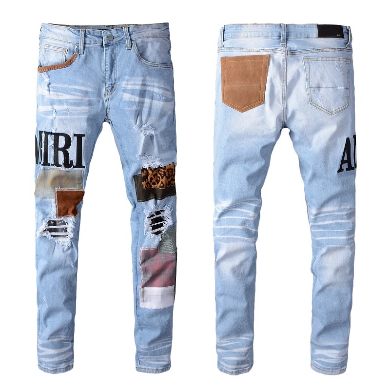 Jeans Para Hombre ajustada Biker Stretch Denim Skinny Reino Unido diseñador Deshilachado Pantalones De Moto