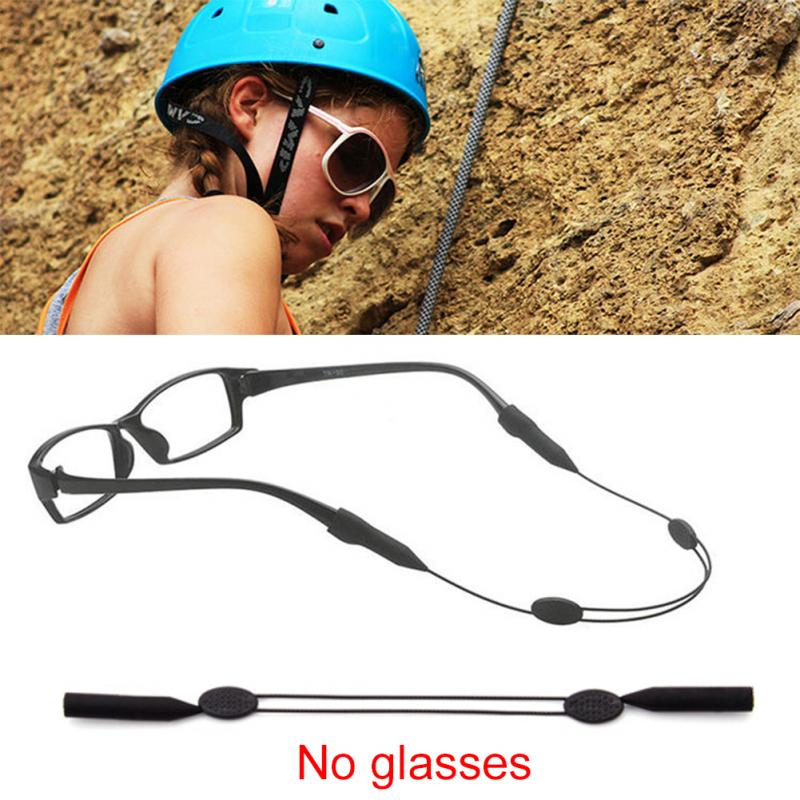 

Black Elastic Silicone Eyeglasses Strap Sunglasses Chains Reading Beaded Glasses Chain Eye wears Cord Holder Neck Strap Rope