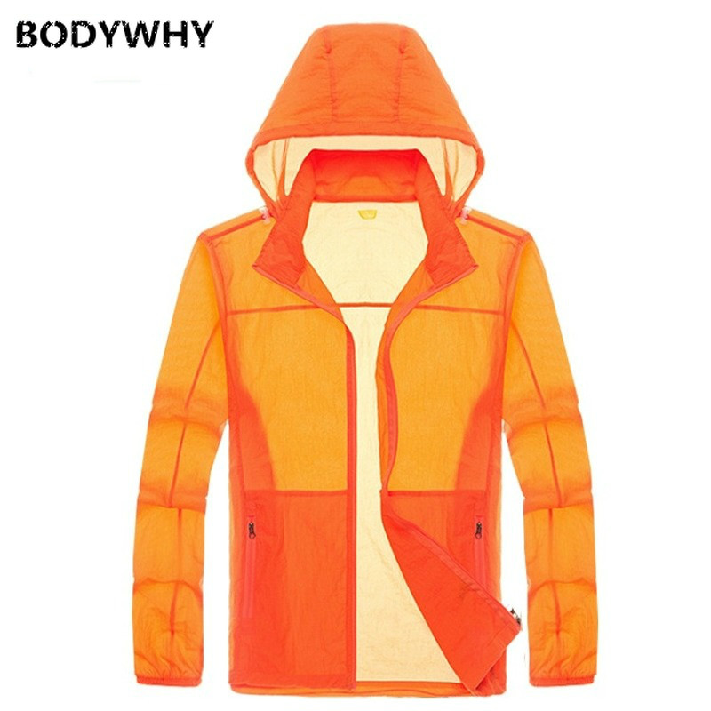 

New Summer Sun Protection Clothing Men Outdoor Windproof Waterproof Thin Skin Windbreaker Fishing Clothing Men Long Coat, Red