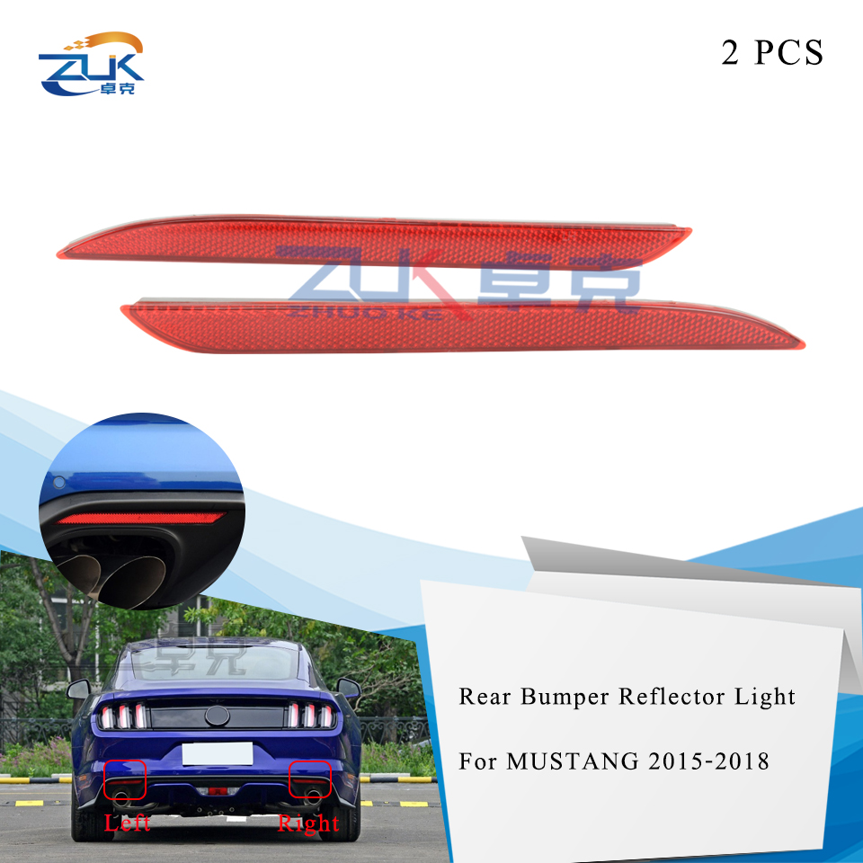 

ZUK Car Styling Rear Bumper Reflector For Ford Mustang 2015 2016 2017 2018 U.S.A Specification Rear Fog Lamp Rear Fog Light