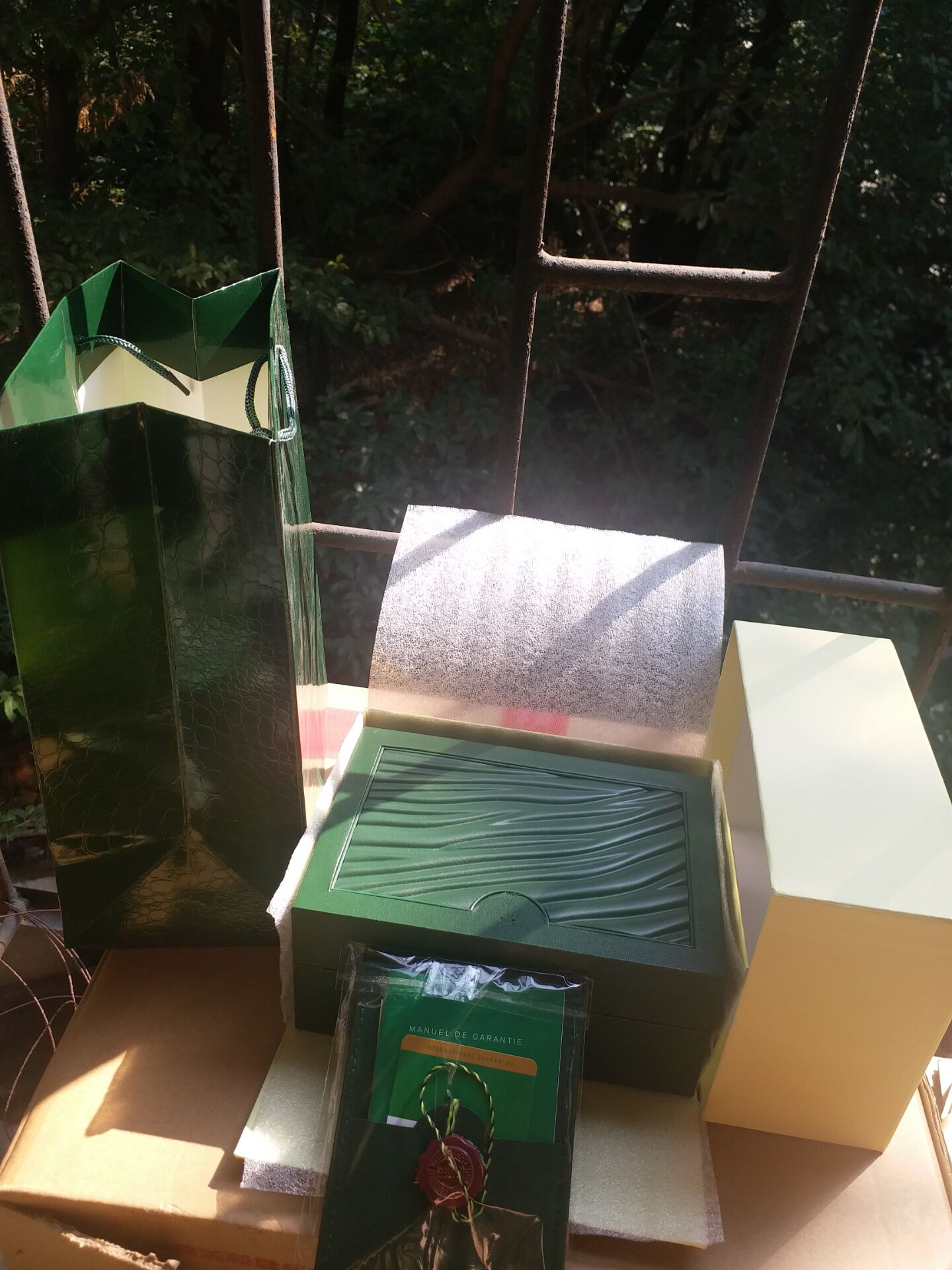 

2020 Hot sell Watch Box Mens For rolex Watch Box Original Inner Outer Womans Watches Boxes Men Wristwatch Green box booklet card