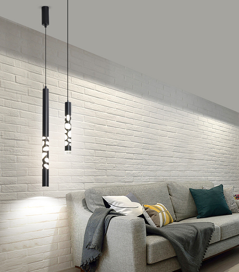 

8W/12W LED Pipe Pendant Lamp Tube Cylinder Chandelier Art Spot Down Light