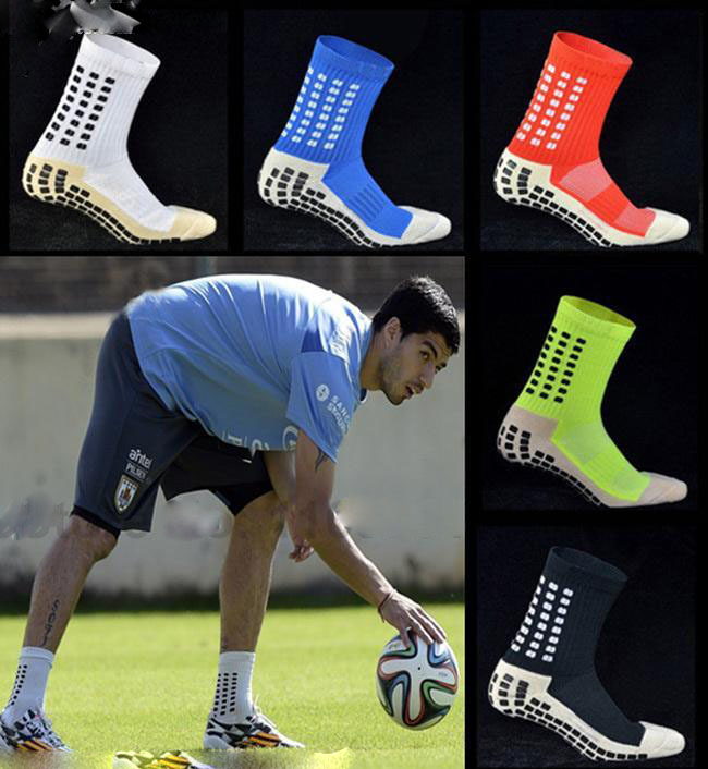 

New Anti Slip Soccer Socks Male Cotton Football Socks Men Sock Wholesale Men's Socks Free Shipping, Black