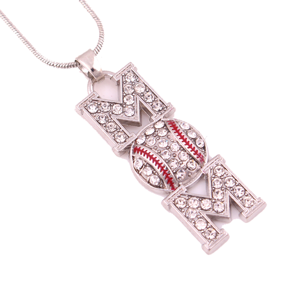 10pcs Baseball Mom Charms silver tone Baseball Mom Charms pendants 15x26mm