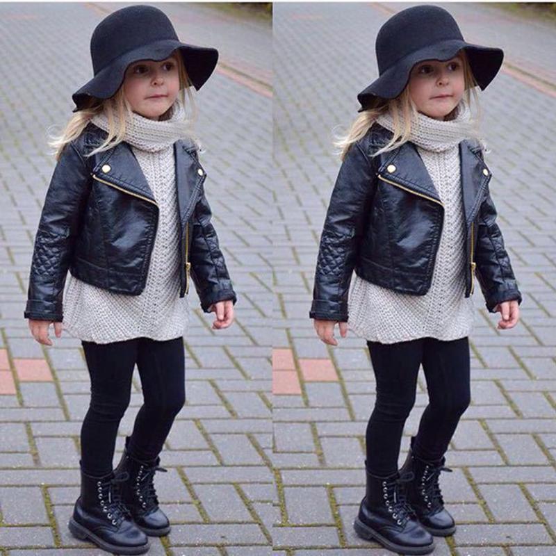 

Kids Jacket 2020 Children Spring Autumn Winter Toddler PU Leather Coat Baby Boys and Girls Short Children Jacket Zipper Coats Outw4769961, Ivory