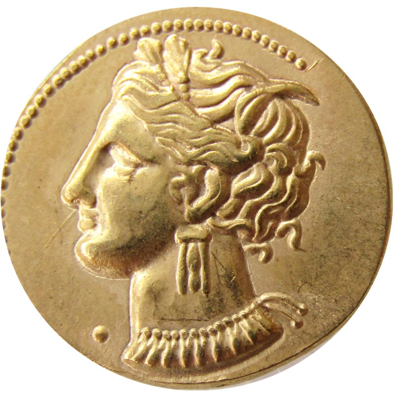 

G(31)CARTHAGE Zeugitania Electrum Stater 310BC Tanit Horse Ancient Greek Coin